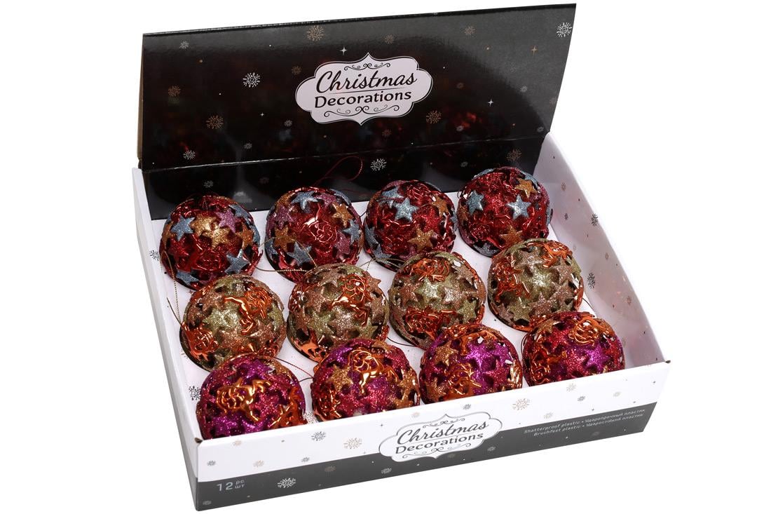 Шар новогодний Имбирный десерт BonaDi D-8 см 12 шт. (NY21-300) Шар новогодний Имбирный десерт BonaDi D-8 см 12 шт. (NY21-300)