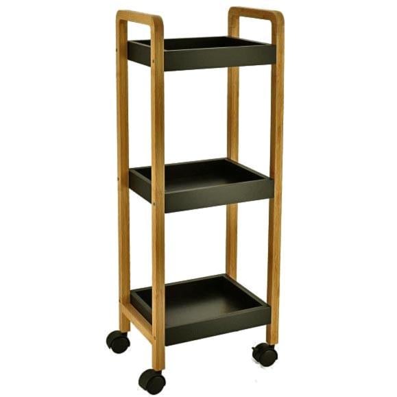 Этажерка для ванной из дерева на колесиках Эсторта Сиена/Венге (АБТ-00740512) Этажерка для ванной из дерева на колесиках Эсторта Сиена/Венге (АБТ-00740512)