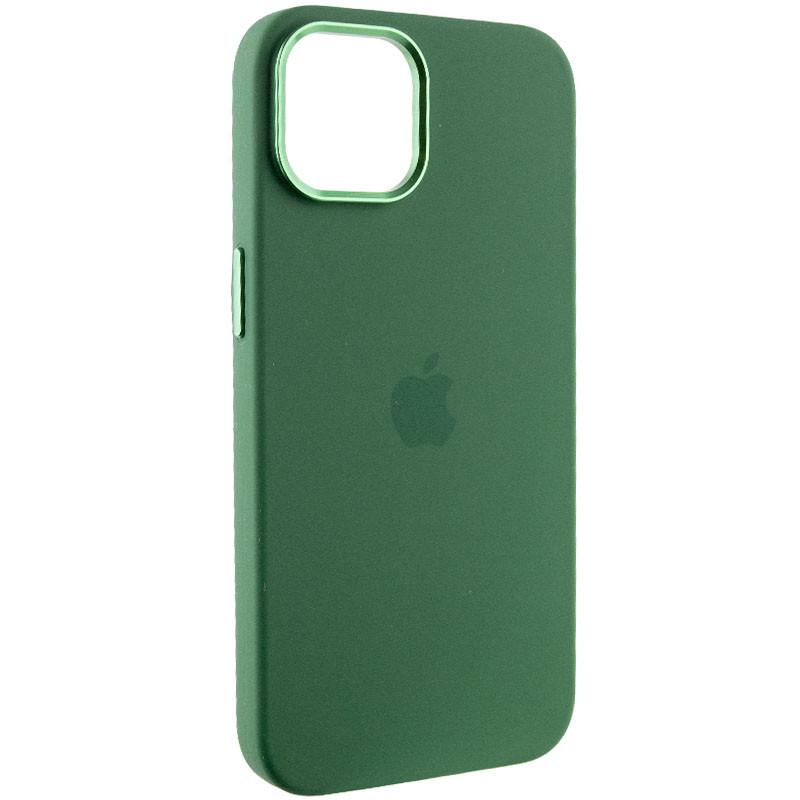 Противоударный чехол Silicone Case Metal Buttons (AA) для Apple iPhone 12 Pro Max (6.7") Зеленый / Clover