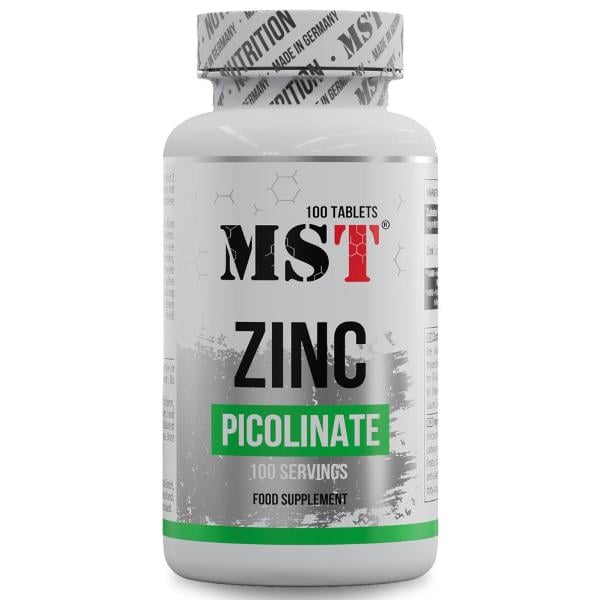 Мікроелемент цинк для спорту MST Nutrition Zinc Picolinate 100 табл. (000023766) - фото 1