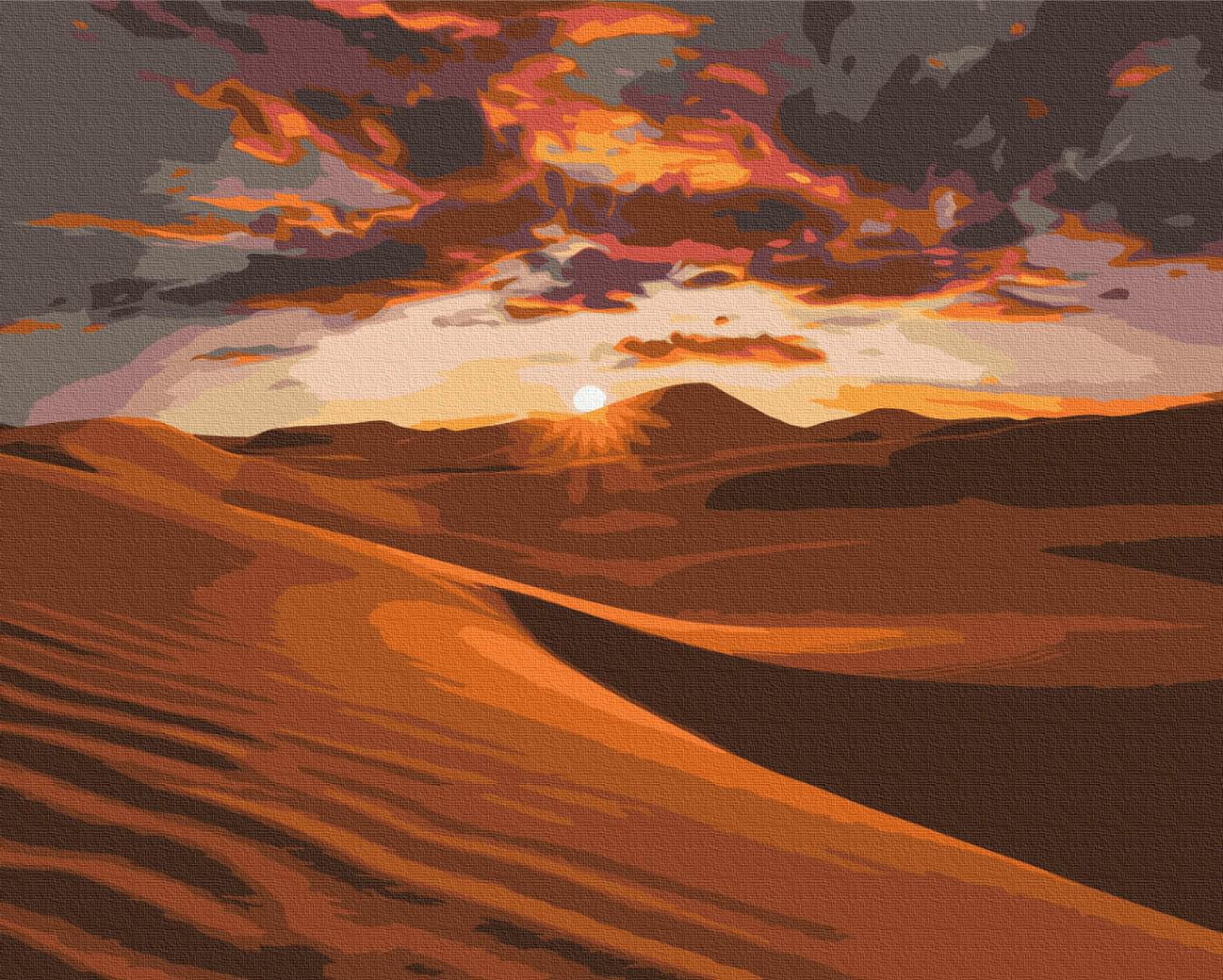 Картина за номерами Brushme Захід сонця в пустелі 48x60 см (BS51757L)