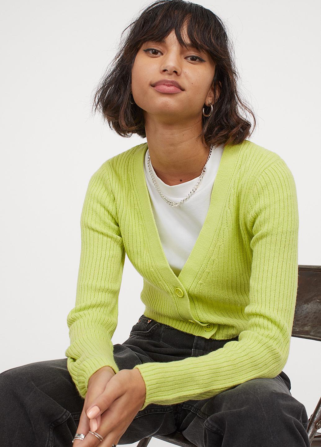 Кардиган H&M M Салатовый (936579b50)