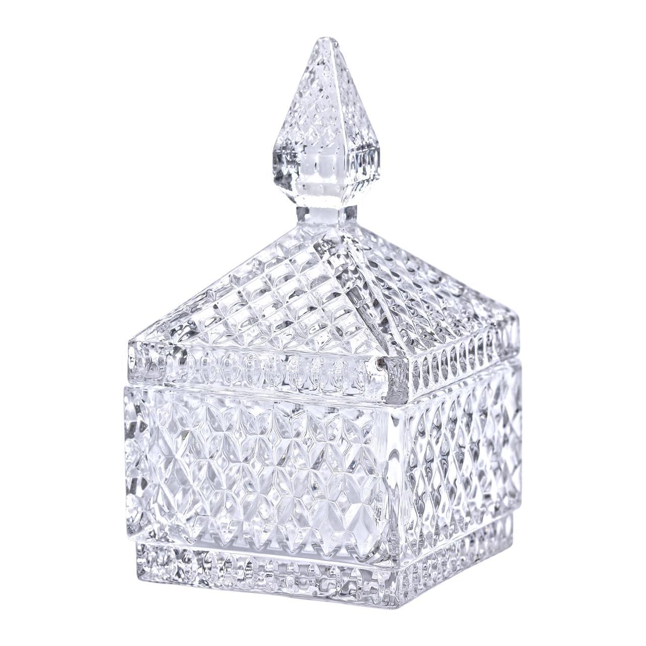 Цукорниця скляна з кришкою квадратна HP-YH-41 8,5х8,5х15 см (A-033642) - фото 4 Цукорниця скляна з кришкою квадратна HP-YH-41 8,5х8,5х15 см (A-033642) - фото 4