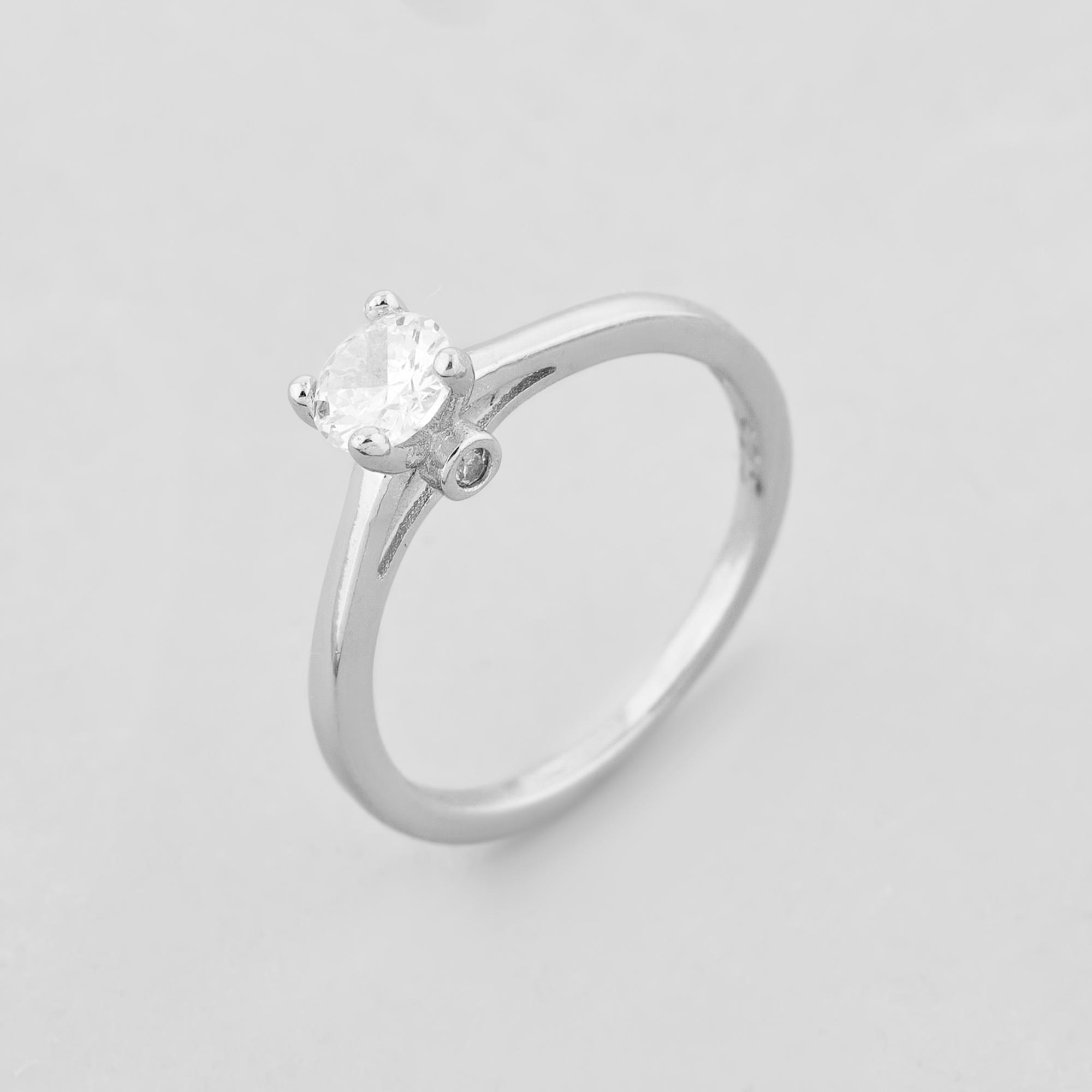 Серебряное кольцо Minimal Эмоция р. 18 (12763)