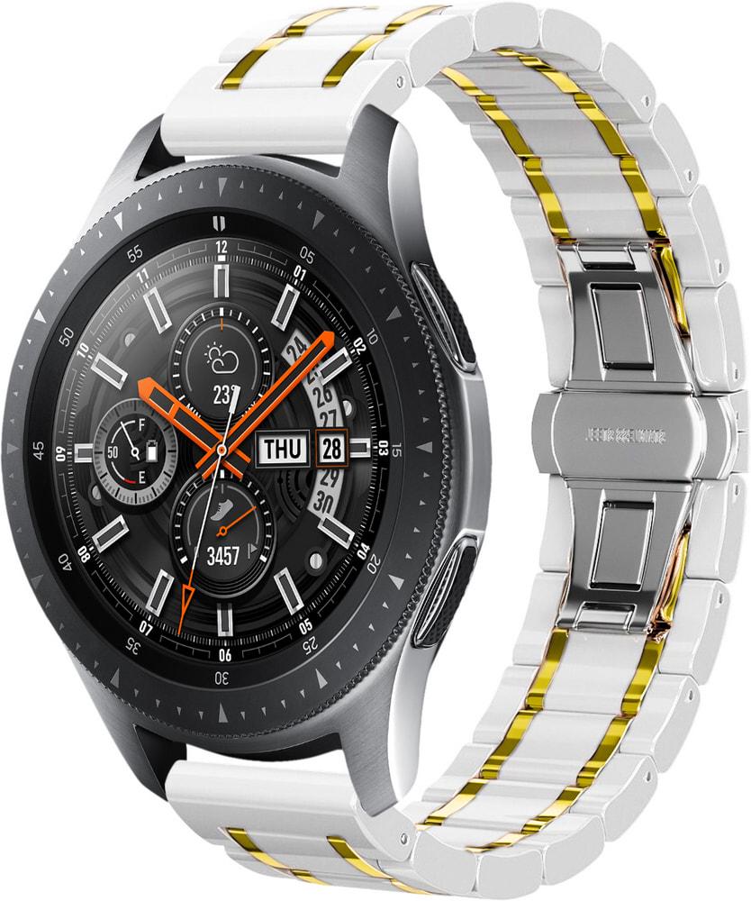Ремінець керамічний Ceramo для Galaxy Watch 42 мм White/Gold (28723-65)