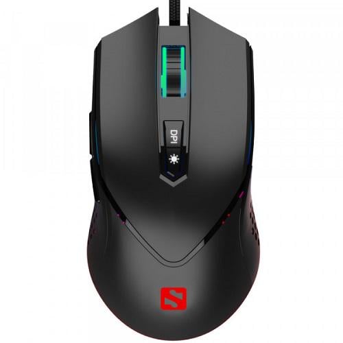 Мышка Sandberg 640-20 Azazinator Mouse 6400 RGB игровая проводная USB 6400dpi 7кн Huano Черный