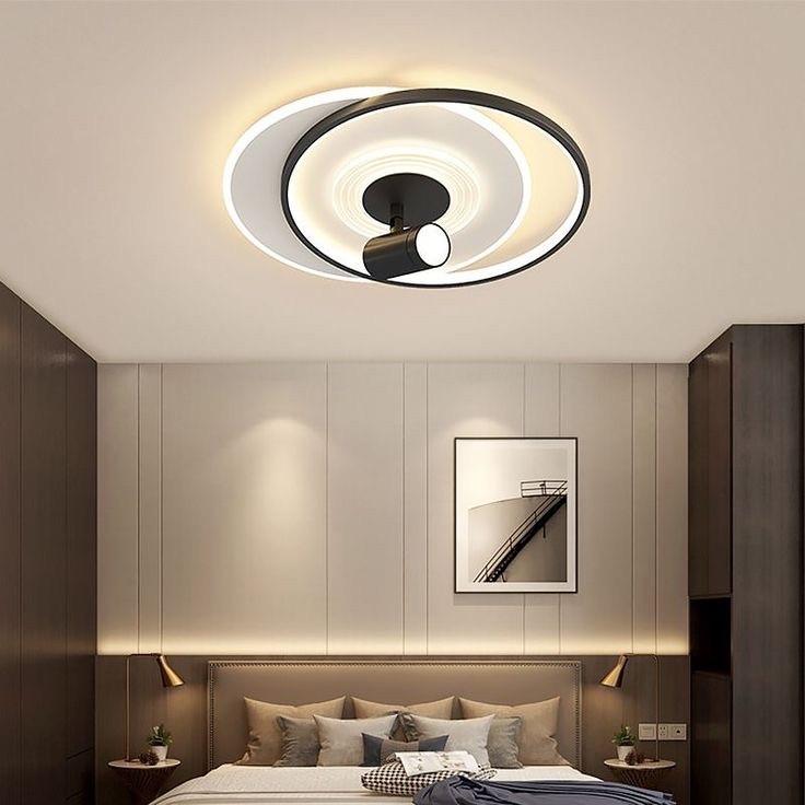 Люстра потолочная дизайнерская LED/пульт Белый/Черный (MJ50-500 BK+WT)
