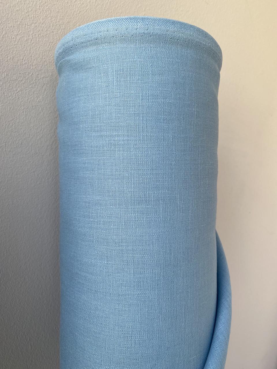 Ткань костюмная LINEN PLUS 100% лен 143 см 1586 Голубой - фото 1 Ткань костюмная LINEN PLUS 100% лен 143 см 1586 Голубой - фото 1
