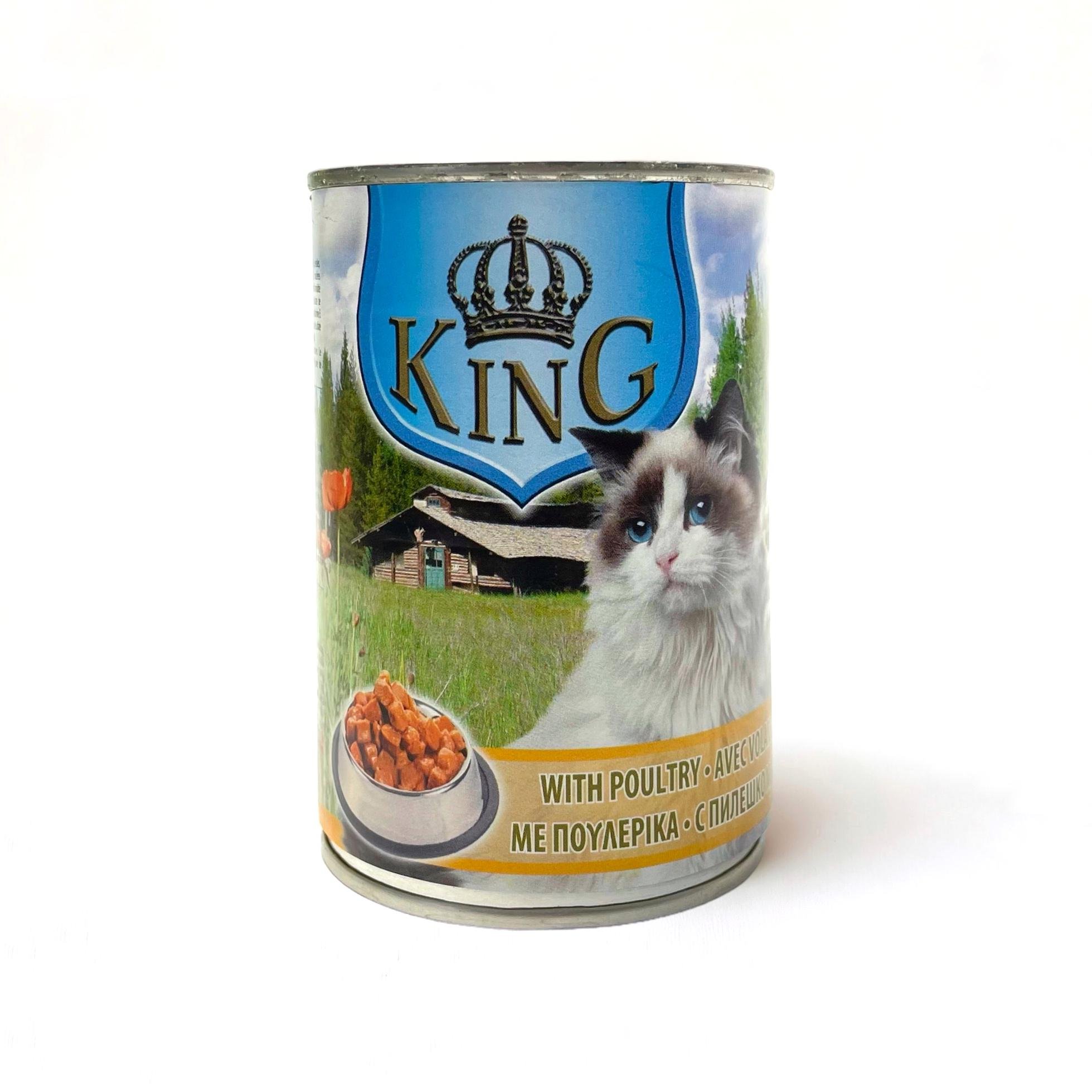 Консерва King Cat для взрослых кошек курица 415 г