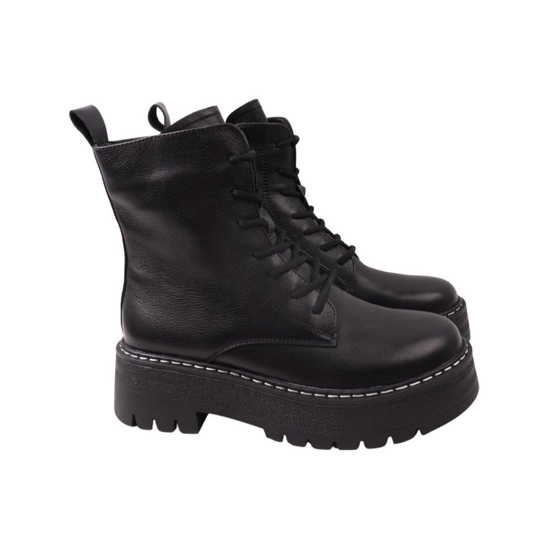 Ботинки женские Farinni из кожи р. 40 Черный (202-21DHC)