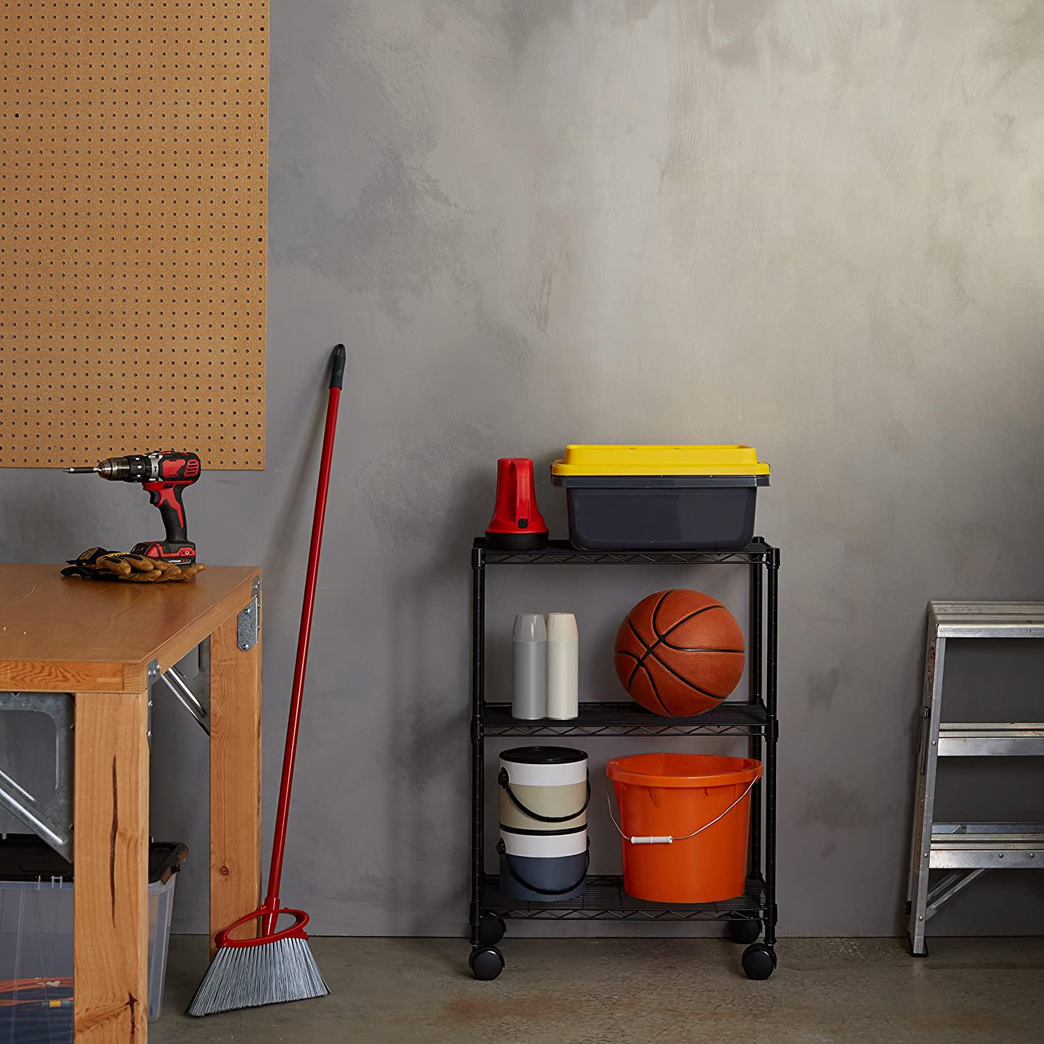 Стеллаж тележка металлическая на колесиках 3 полки 60х35х80 см - фото 7