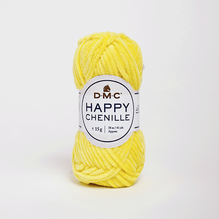 Пряжа велюровая DMC Happy Chenille 25 желтый (2599)