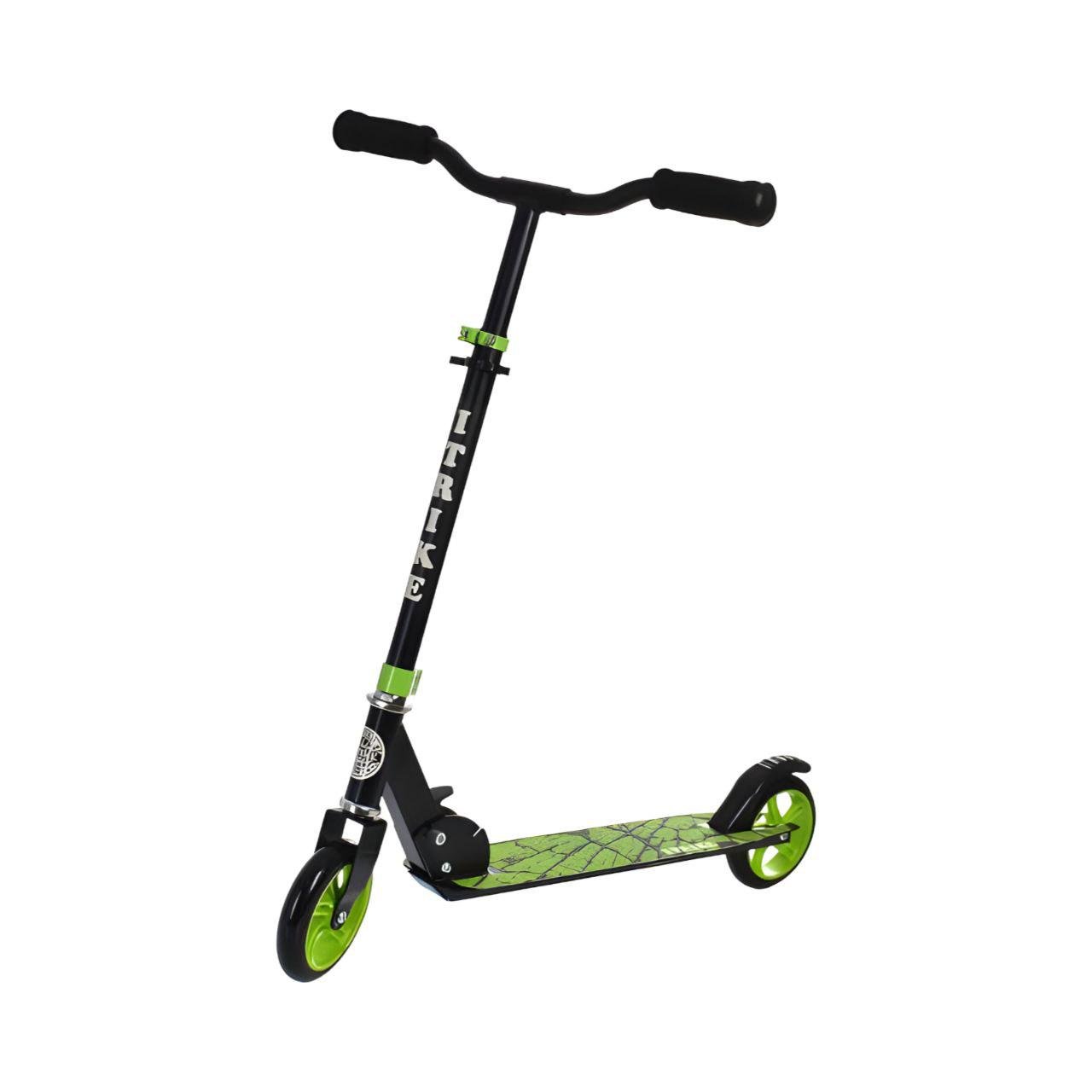 Городской самокат SR 2-039-8-GR алюминиевый с регулируемым рулем и поролоновыми ручками Зеленый (26497082) - фото 1