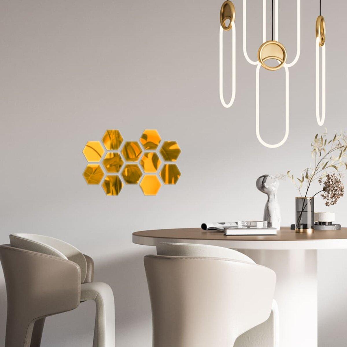 Декор дзеркальний акриловий самоклеючий 80х70 мм 12 шт. Золотий (SW-00002515) - фото 5 Декор дзеркальний акриловий самоклеючий 80х70 мм 12 шт. Золотий (SW-00002515) - фото 5