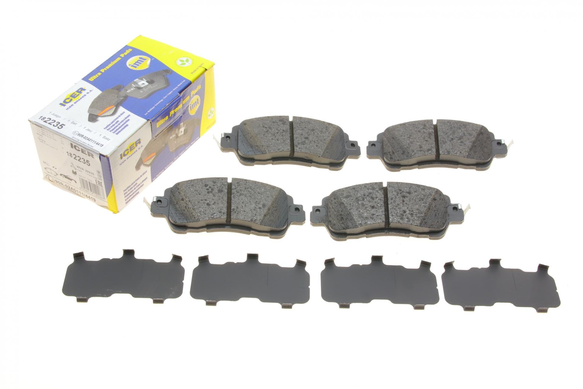 Колодки гальмівні передні ICER Mazda 2 14-/Nissan Sunny/Toyota Yaris 11- (182235 ICER)