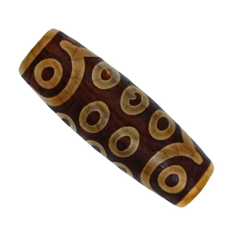 Намистина Дзі 21 очей 4 см Коричневий (C5581)