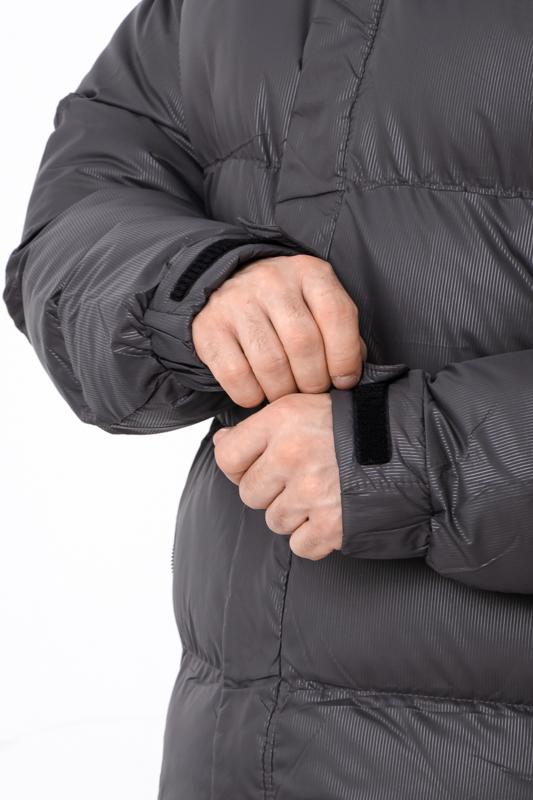 Куртка зимова стьобана чоловіча однотонна з відстібним капюшоном Носи Своє р. 50 Графітовий (16240) - фото 5 Куртка зимова стьобана чоловіча однотонна з відстібним капюшоном Носи Своє р. 50 Графітовий (16240) - фото 5