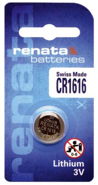 Батарейка Renata CR1616 Lithium 3V 1 шт. (1988677287) - фото 1 Батарейка Renata CR1616 Lithium 3V 1 шт. (1988677287) - фото 1