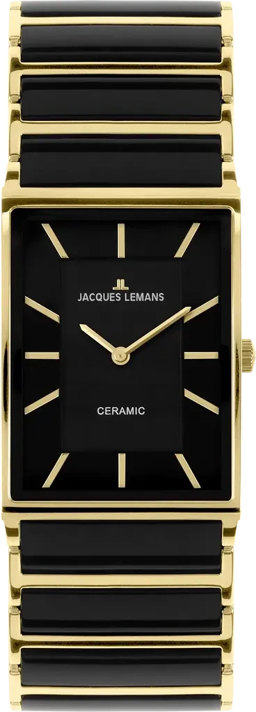 Наручные часы женские Jacques Lemans York 1-1594D со стальным корпусом/сапфировым стеклом WR 50 м и черным циферблатом Наручные часы женские Jacques Lemans York 1-1594D со стальным корпусом/сапфировым стеклом WR 50 м и черным циферблатом