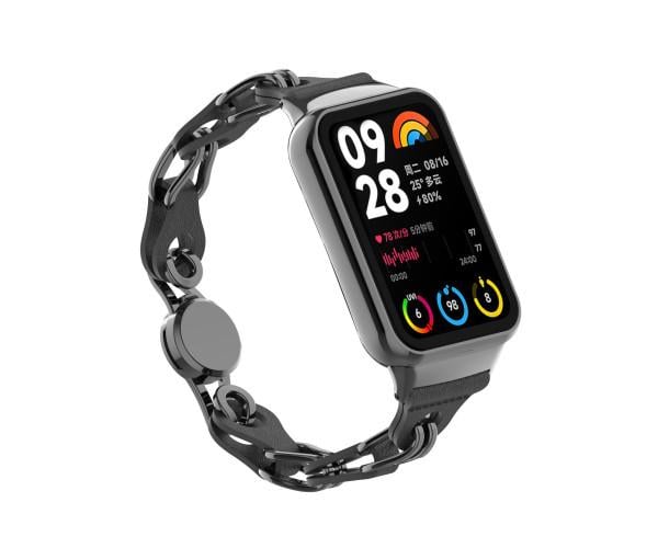Ремінець Glacier Armor для смарт-годинника Xiaomi Smart Band 9 Pro з металевою застібкою Чорний