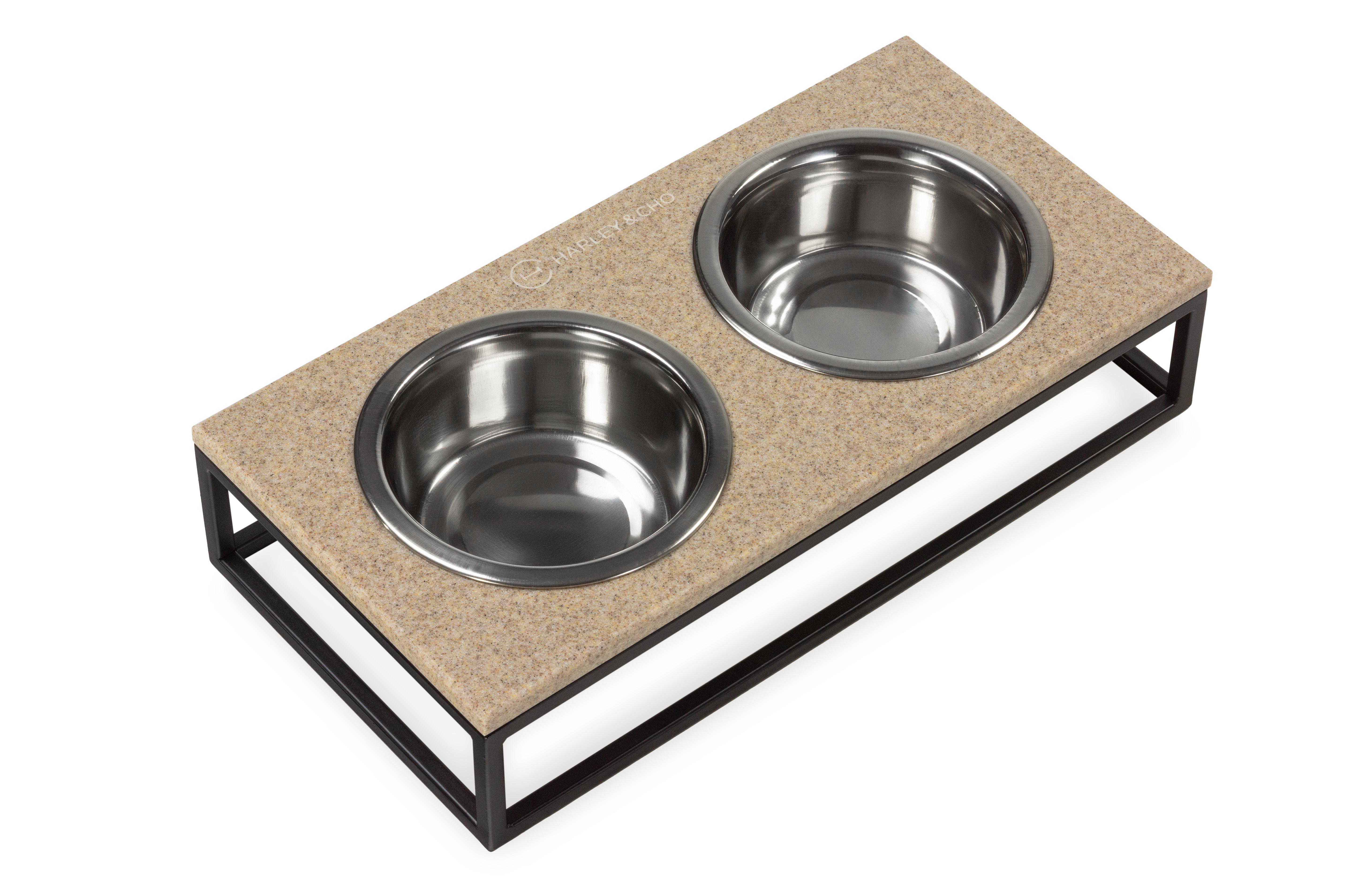 Миски для собак и котов Harley and Cho M 0,75 л 10 см Beige Stone/Black (3300250)