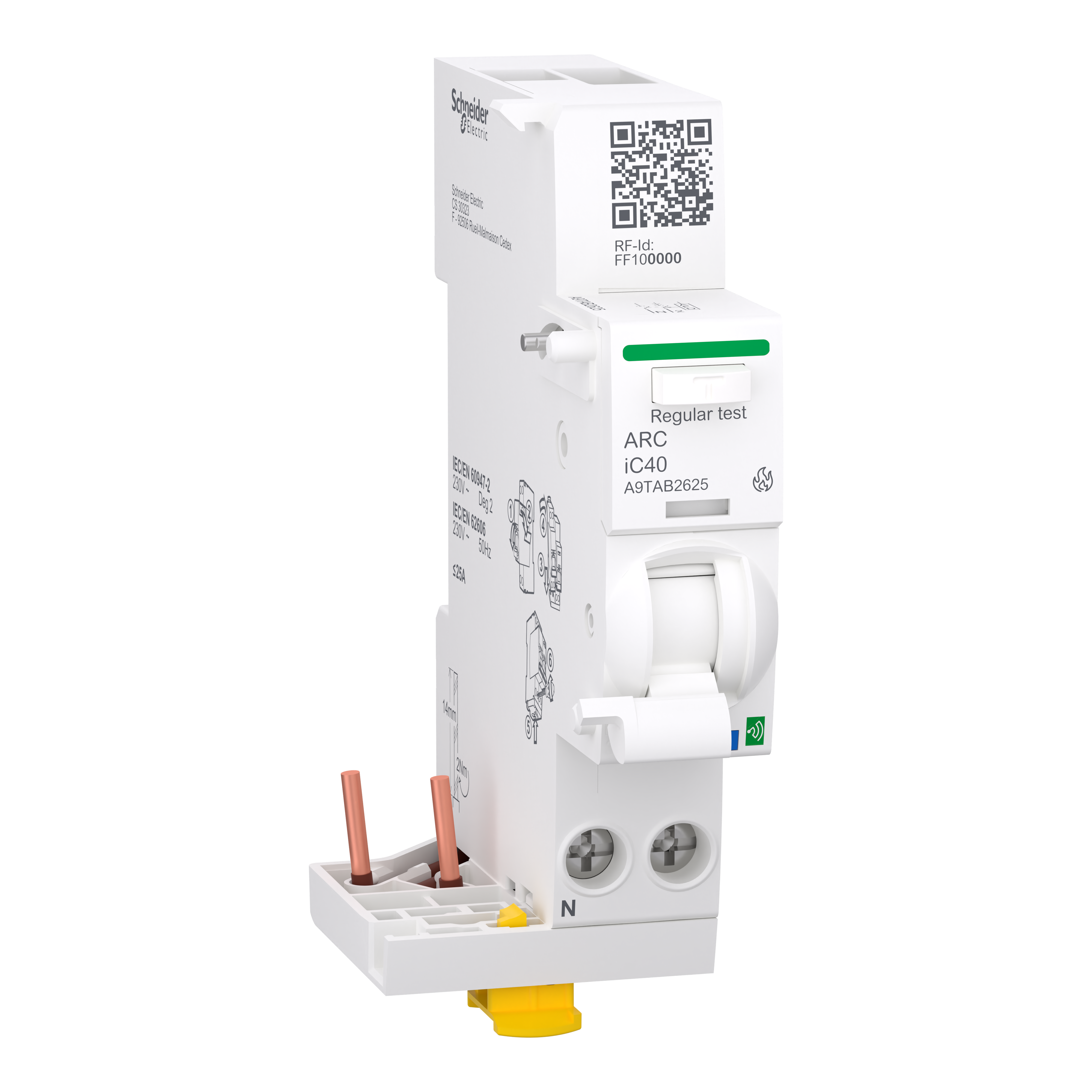 Блок захисту від дугового замикання Schneider Electric Acti9 Active ARC iC60 1P+N 25A (A9TAB2625)
