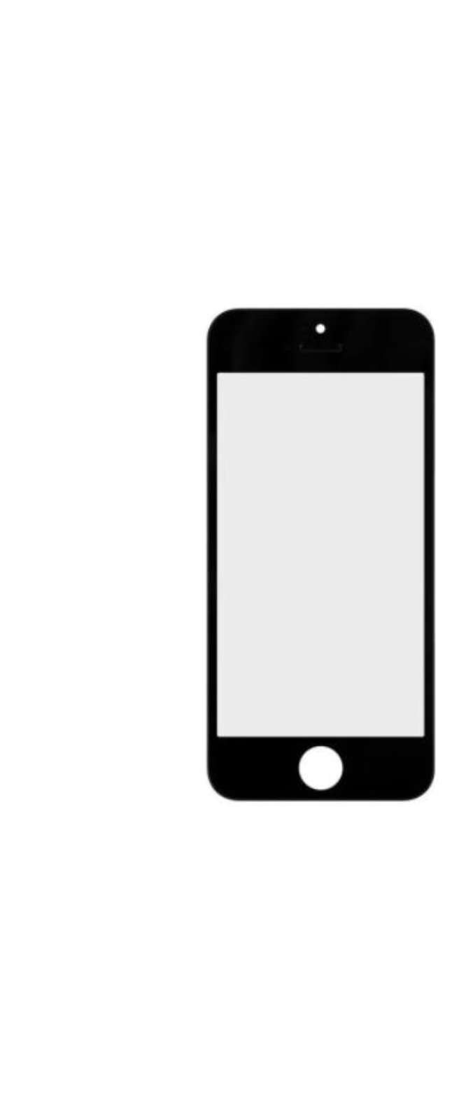 Стекло для переклейки дисплея для Iphone 5 с рамкой Черный (000018747)