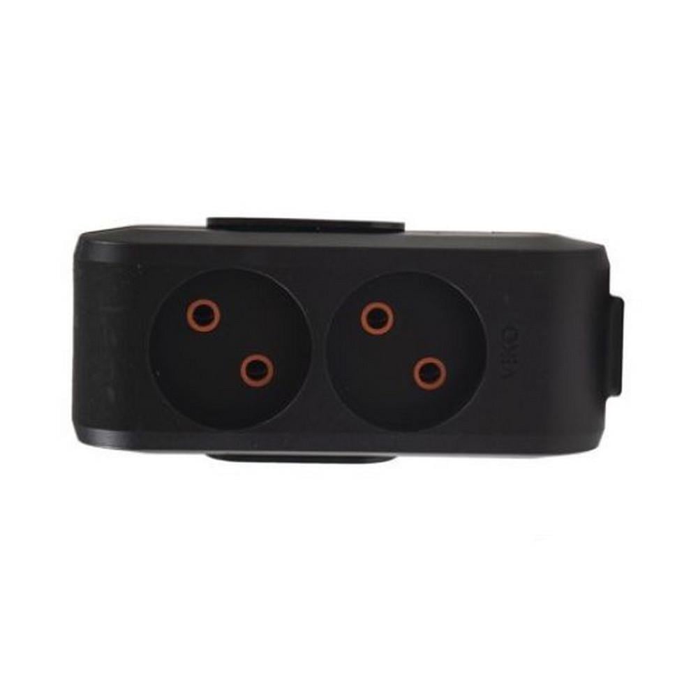 Колодка Viko Multi-Let 2 гнезда без заземления Черный (21692-е)