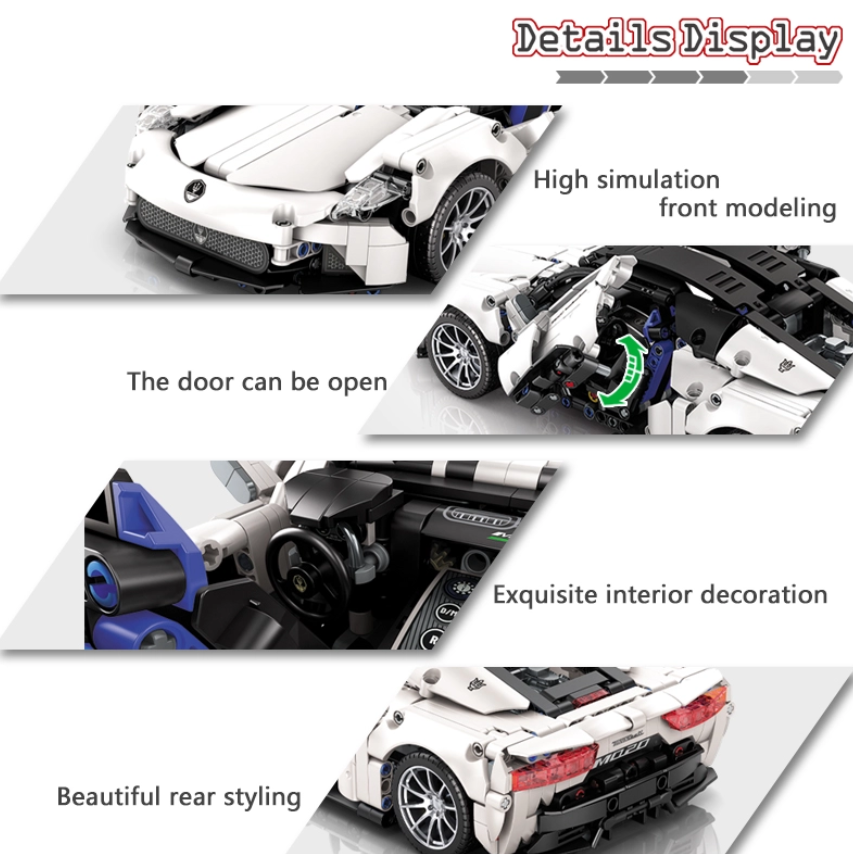 Конструктор детский MJI Maserati Машина гоночная для мальчика 1269 дет. (22792507) - фото 4 Конструктор детский MJI Maserati Машина гоночная для мальчика 1269 дет. (22792507) - фото 4