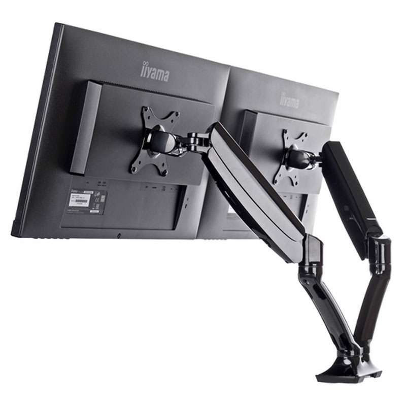 Кронштейн для монітора Iiyama DS3002C-B1 для двох моніторів 10-27" Чорний (22631580) - фото 6