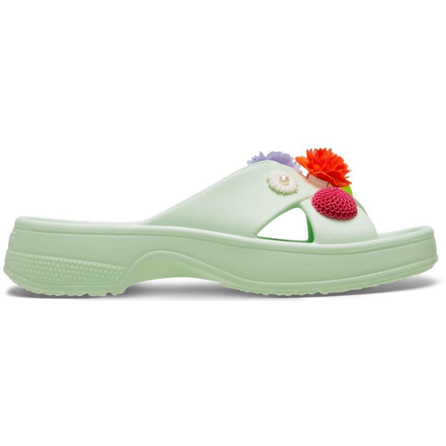 Шлепанцы Crocs Classic Wildflower Cross Strap р. 37-38 Jade Tint (27321239) - фото 6