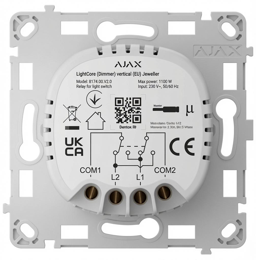 Реле для перехресного вимикача Ajax LightCore Crossover vertical