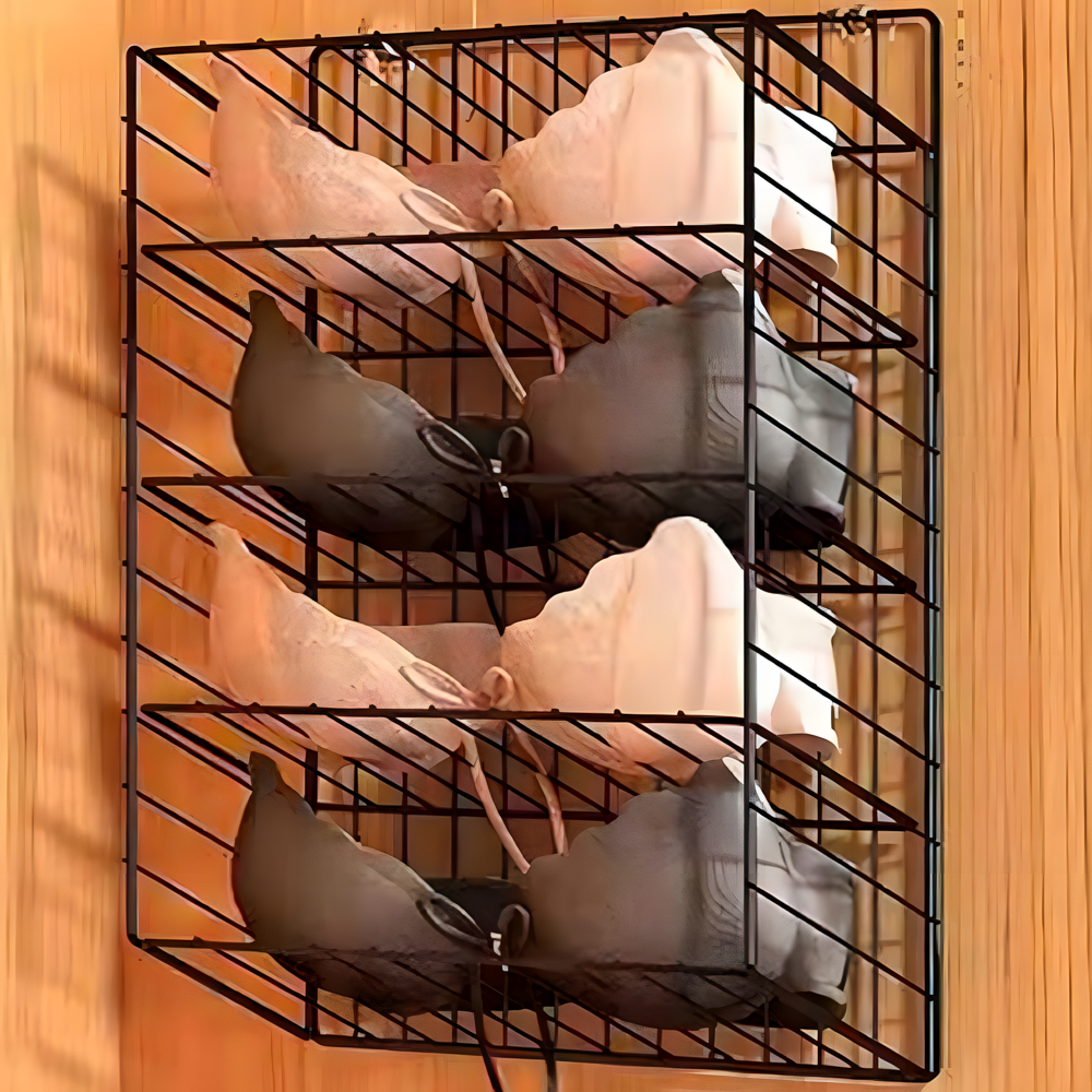 Подвесная полка органайзер для нижнего белья 30x8,5x41 см Черный - фото 6 Подвесная полка органайзер для нижнего белья 30x8,5x41 см Черный - фото 6