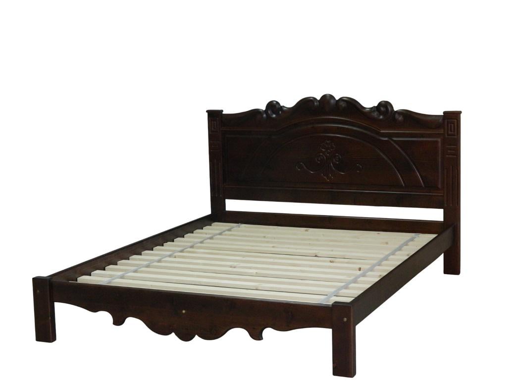 Кровать двуспальная деревянная Скиф Л-224 160х210 см Орех (27088714)