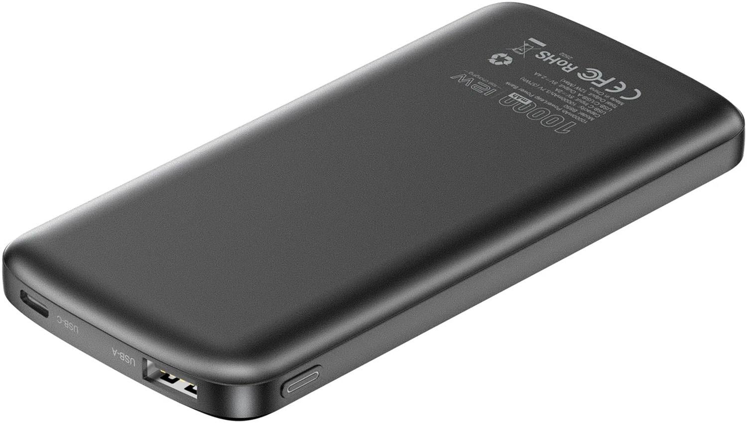 Повербанк Choetech 10000 mAh 12W USB-A Type-C 2,4A Black (B850-ACBK)