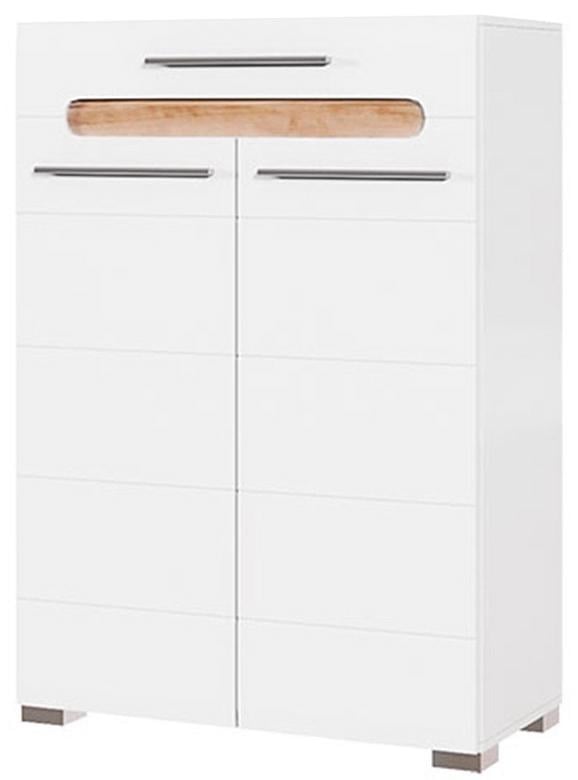 Тумба 2ДШ Бьянко 2-двери 1 ящик Белый глянец (000-000-279)