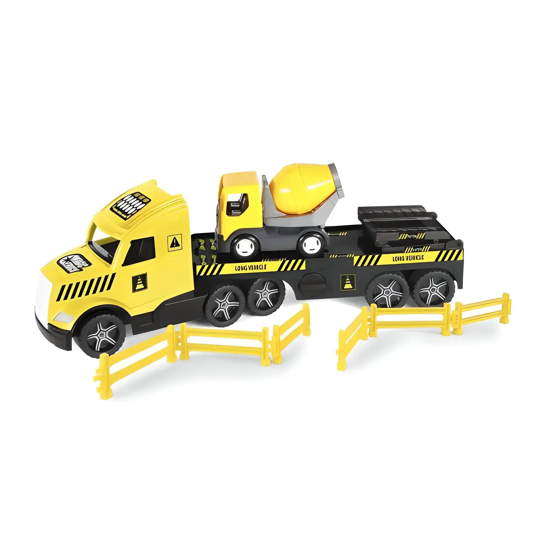 Игрушечный грузовик с бетоносмесителем Magic Truck Technic из полипропилена 79 см Желтый (150-98-36460)