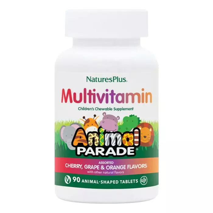 Мультивитамины детские жевательные Animal Parade Natures Plus Source of Life вкус ассорти 90 жевательных таблеток (NTP29980)