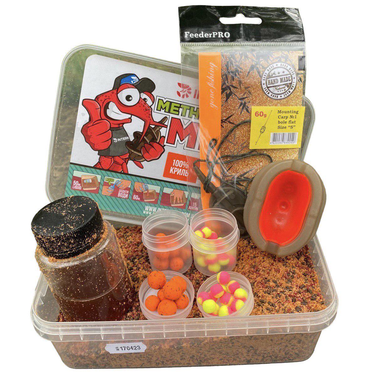 Пелетс методний INTERKRILL флет-метод мікс Кріль 100% 6в1 (481)