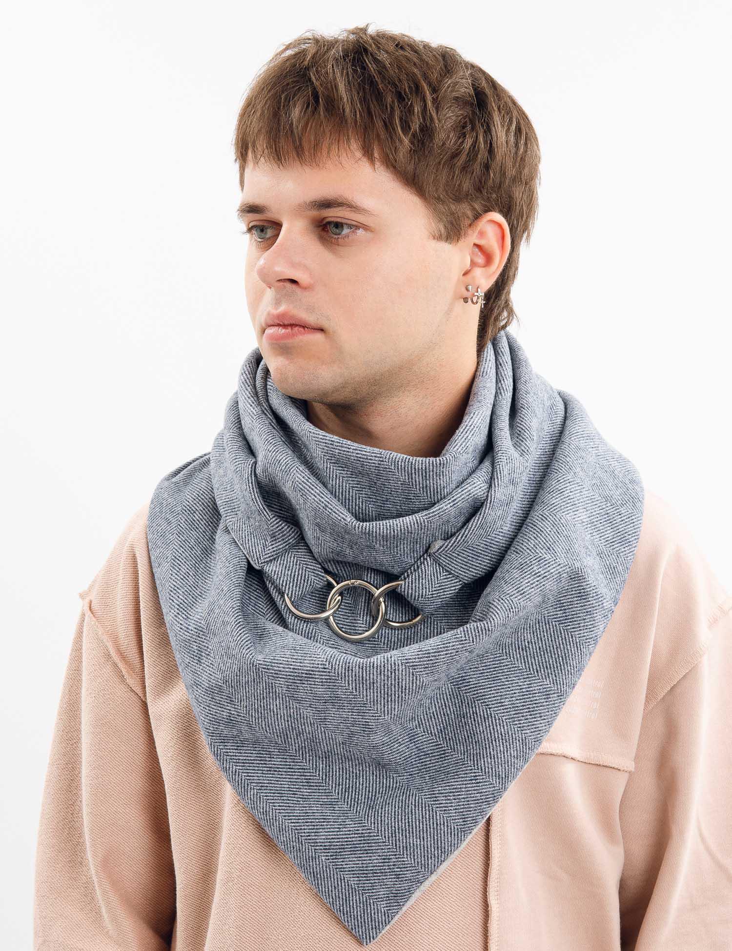 Шарф чоловічий My Scarf Единбург двосторонній вовняний Синій (29512845)
