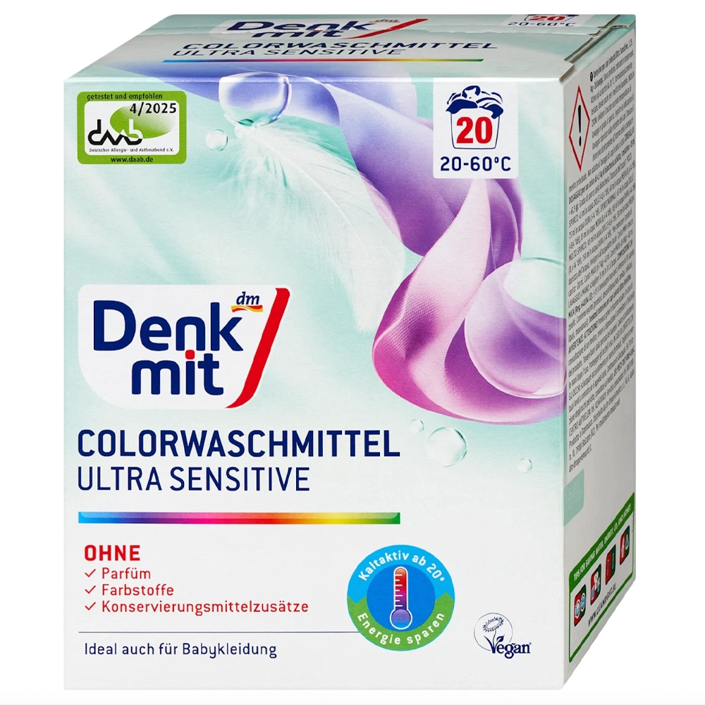 Стиральный порошок DenkMit Ultra Sensitive для цветных и деликатных тканей 1,35 кг 20 стирок (EPI-15102025-720)