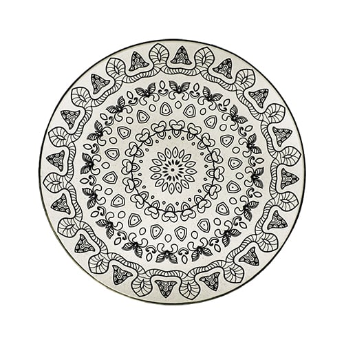 Тарелка десертная LOS’K Butterfly Forest круглая 19,5 см Cream (L0470-43B-003-S4)