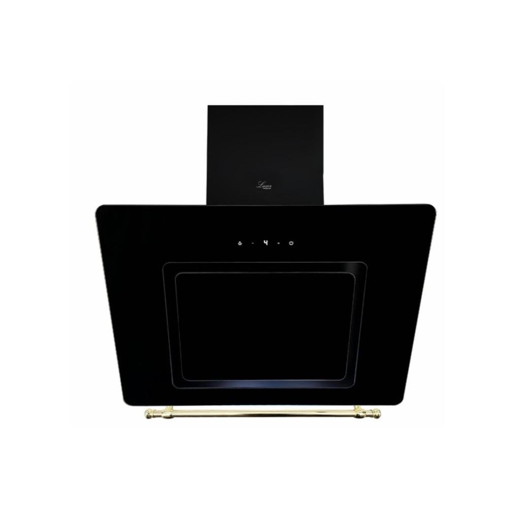 Вытяжка наклонная Luxor Laura 1450 Ultra LED BK Gold 4 скорости с фильтрами защиты двигателя 2 шт. (25402932)