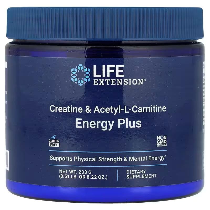 Креатин и ацетил-L-карнитин Life Extension Creatine &amp; Acetyl-L-Carnitine, Energy Plus 233 g