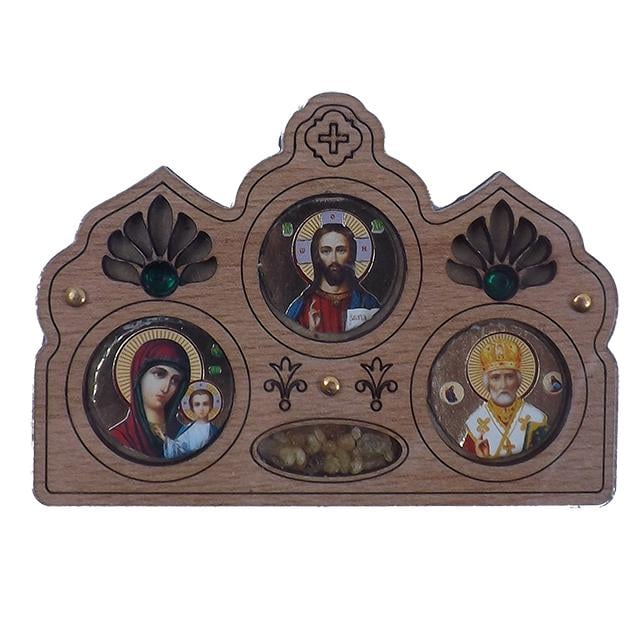 Икона Троица на скотче малая деревянная (651560)