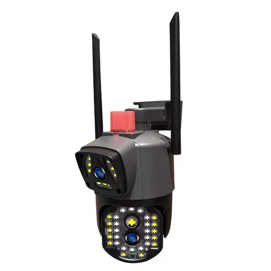 Камера видеонаблюдения RIAS V380-A28-4G IP Wi-Fi 2 объектива 4MP+4MP уличная с удаленным доступом (v380 APP)