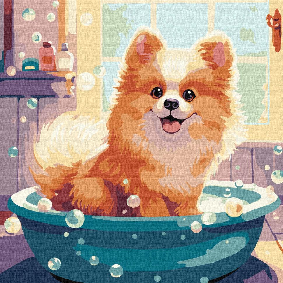 Картина за номерами Ideyka Маленький пухнастик KHO6543 40x40 см (RLT34532)