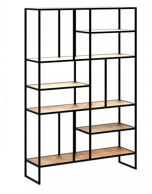 Стеллаж для хранения Loft NS-1713 2130x1400x400 мм Черный (6156d57d3edc877ba85898ec)