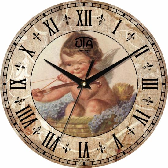 Часы настенные UTA Vintage Веселый Купидон 33х33 см (117815)