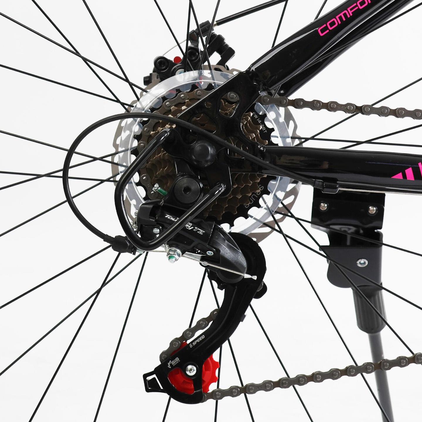 Велосипед гірський Corso Amber 27,5" рама 15" Чорно-рожевий - фото 6